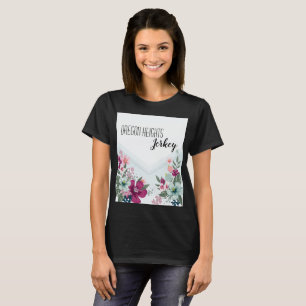 Gepersonaliseerde zakelijke T-shirt tropische bloe