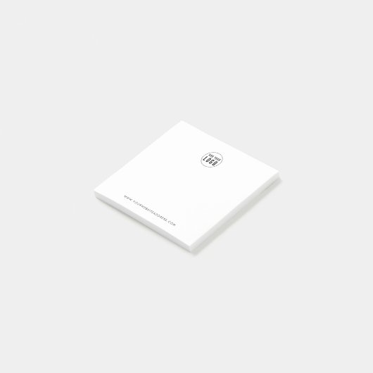 Gepersonaliseerde zaken Voeg Logo Modern Minimalis Post-it® Notes (Schuin)