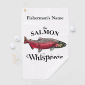 Gepersonaliseerde zalm fluisteraar licht Gevist ha Golfhanddoek (Insitu)