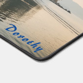 Gepersonaliseerde zandstrand met bomen Desk Mat (Hoek)