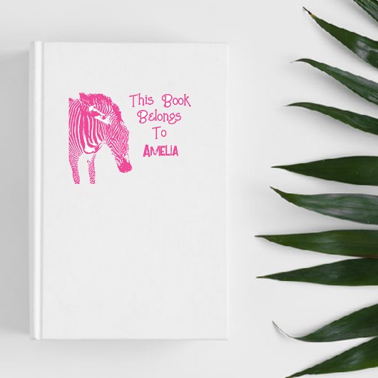 Gepersonaliseerde Zebra Dit boek behoort tot Zelfinktende Stempel