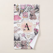 Gepersonaliseerde Zebra Girl Boss Luxury Bad Handdoek (Handdoek)