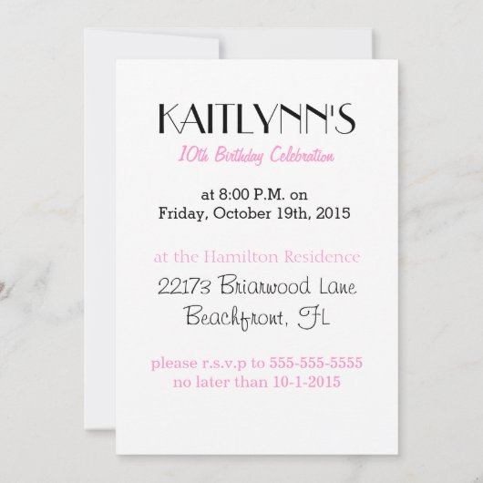 Gepersonaliseerde Zebra Print Cheer of Pom in Roze Kaart (Achterkant)