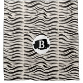 Gepersonaliseerde Zebra Stripe Douchegordijn (Voorkant)