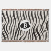 Gepersonaliseerde Zebra Stripe Gooi Deken (Voorkant)