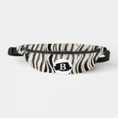 Gepersonaliseerde Zebra Stripe Print Fanny Pack Heuptasje (Voorkant)
