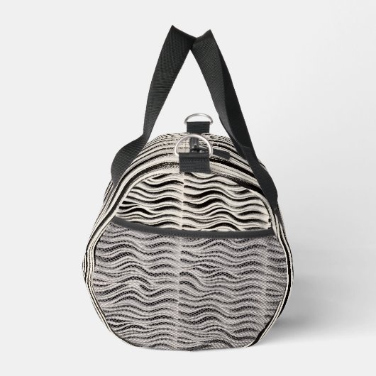 Gepersonaliseerde Zebra Stripe Print Kleine Duffel Plunjezak (Rechts)