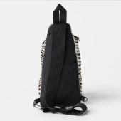 Gepersonaliseerde Zebra Stripe Print Sling Bag (Achterkant)