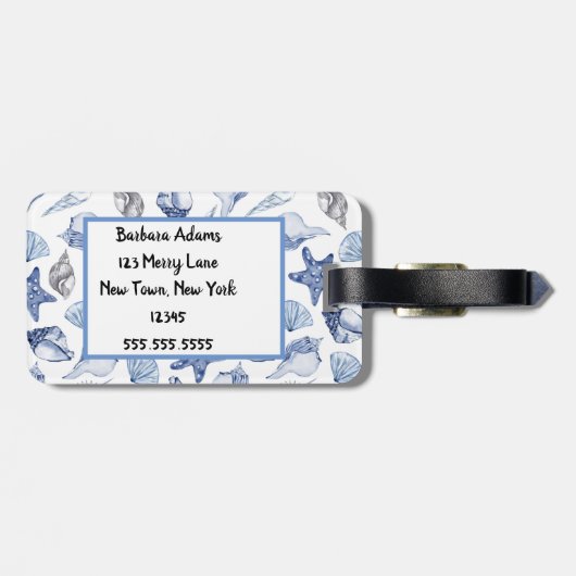 Gepersonaliseerde Zee Life Baggage Bagagelabel (Achterkant horizontaal)