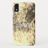 Gepersonaliseerde zee oceaangolven navy blue natuu Case-Mate iPhone case (Achterkant)