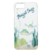 Gepersonaliseerde Zee Schildpadden en Harten Ocean Case-Mate iPhone Case (Achterkant)