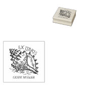 Gepersonaliseerde Zee Shell Ex Libris Bookplate Rubberstempel (Gestempeld)