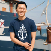 Gepersonaliseerde Zeeman Naam Marine Anker Witte T Tri-Blend Shirt