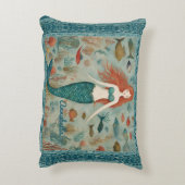 Gepersonaliseerde Zeemeermin accent kussen (Achterkant (Verticaal))