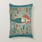 Gepersonaliseerde Zeemeermin accent kussen (Voorkant(Verticaal))