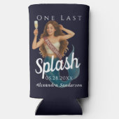 gepersonaliseerde zeemeermin bachelorette Beach Seltzer Blikjeskoeler (Achterkant)