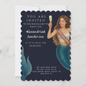 Gepersonaliseerde Zeemeermin Bachelorette Party Ui Kaart (Voorkant)