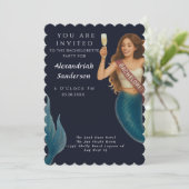 Gepersonaliseerde Zeemeermin Bachelorette Party Ui Kaart (Staand voorkant)