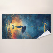 Gepersonaliseerde zeemeermin badhanddoek op maat g (Badhanddoek)