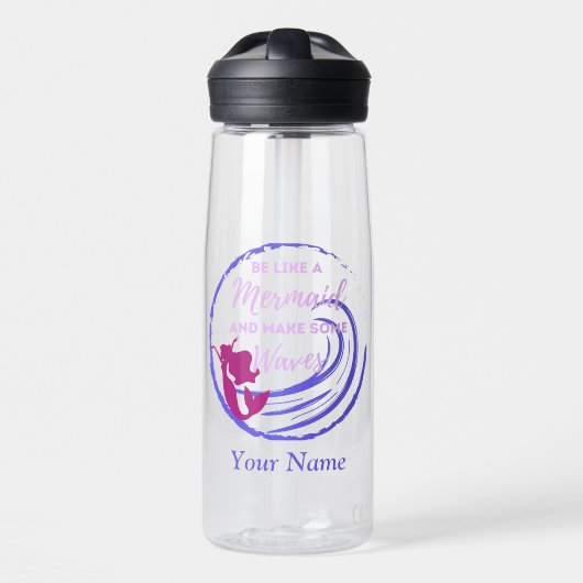 Gepersonaliseerde Zeemeermin Camelbak Waterfles (Voorkant)