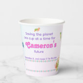 Gepersonaliseerde Zeemeermin Eco-vriendelijk onder Papieren Bekers (Achterkant)