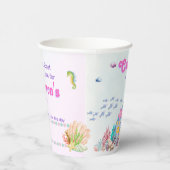 Gepersonaliseerde Zeemeermin Eco-vriendelijk onder Papieren Bekers (Rechts)