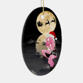 Gepersonaliseerde Zeemeermin en kerstmis met kerst Keramisch Ornament (Rechts)