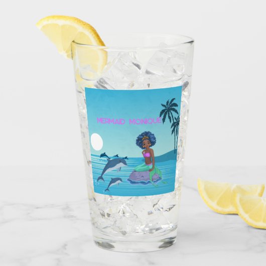 Gepersonaliseerde Zeemeermin Glas (Voorkant ijs)
