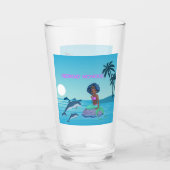 Gepersonaliseerde Zeemeermin Glas (Voorkant)