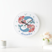 Gepersonaliseerde Zeemeermin Grote Klok (Huis)