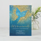 Gepersonaliseerde Zeemeermin met respect voor Birt Kaart (Staand voorkant)