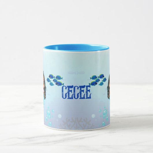 Gepersonaliseerde Zeemeermin Mok (Midden)