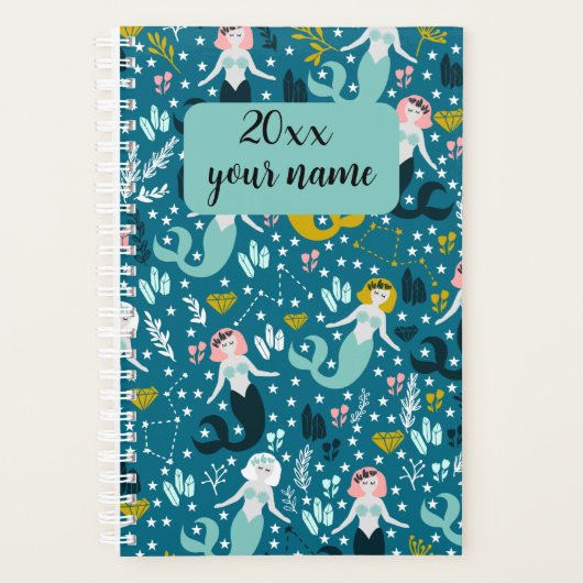 Gepersonaliseerde Zeemeermin Planner (Voorkant)