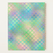 Gepersonaliseerde Zeemeermin Schalen Rainbow Shimm Planner (Achterkant)