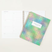 Gepersonaliseerde Zeemeermin Schalen Rainbow Shimm Planner (Display)