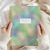 Gepersonaliseerde Zeemeermin Schalen Rainbow Shimm Planner