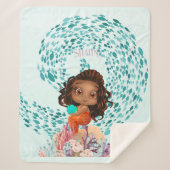 Gepersonaliseerde Zeemeermin Sherpa Deken (Voorkant)