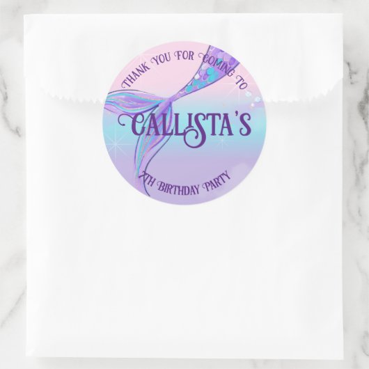 Gepersonaliseerde zeemeermin staart Stickers (Tas)