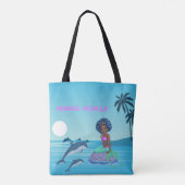 Gepersonaliseerde Zeemeermin Tote Bag (Achterkant)
