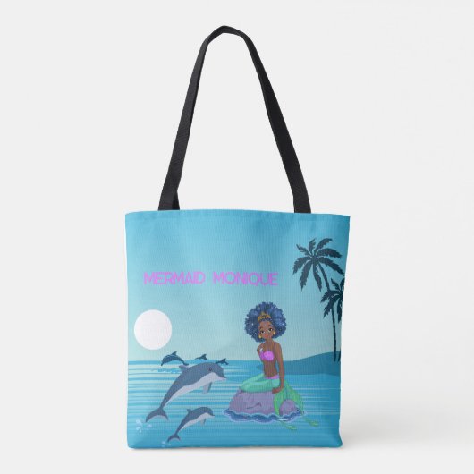 Gepersonaliseerde Zeemeermin Tote Bag (Achterkant)
