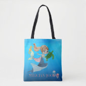 Gepersonaliseerde Zeemeermin Tote Bag (Voorkant)