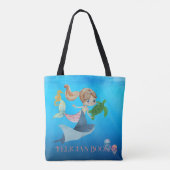 Gepersonaliseerde Zeemeermin Tote Bag (Achterkant)