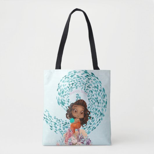 Gepersonaliseerde Zeemeermin Tote Bag (Voorkant)
