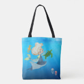 Gepersonaliseerde Zeemeermin Tote Bag (Achterkant)