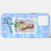 Gepersonaliseerde Zeemeermin Waterverf Originele K Case-Mate iPhone Case (Achterkant (horizontaal))