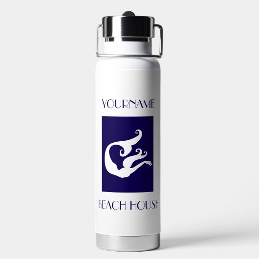 Gepersonaliseerde zeemeerminnen waterfles (Achterkant)