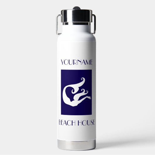 Gepersonaliseerde zeemeerminnen waterfles (Voorkant)