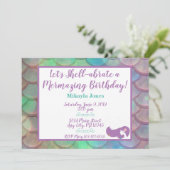 Gepersonaliseerde zeemeerminverjaardag kaart (Staand voorkant)