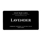 Gepersonaliseerde zeeplabel zwarte achtergrond Sti Etiket (Voorkant)