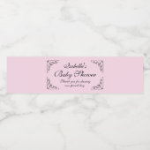 Gepersonaliseerde zeer chique roze meisje baby sho waterfles etiket (Enkel label)